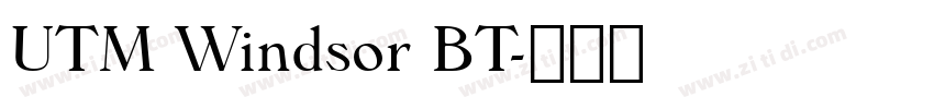 UTM Windsor BT字体转换